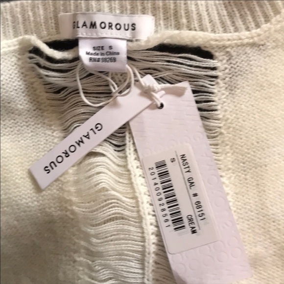 Nasty Gal Give me a String distressed Sweater - Picture 3 of 4